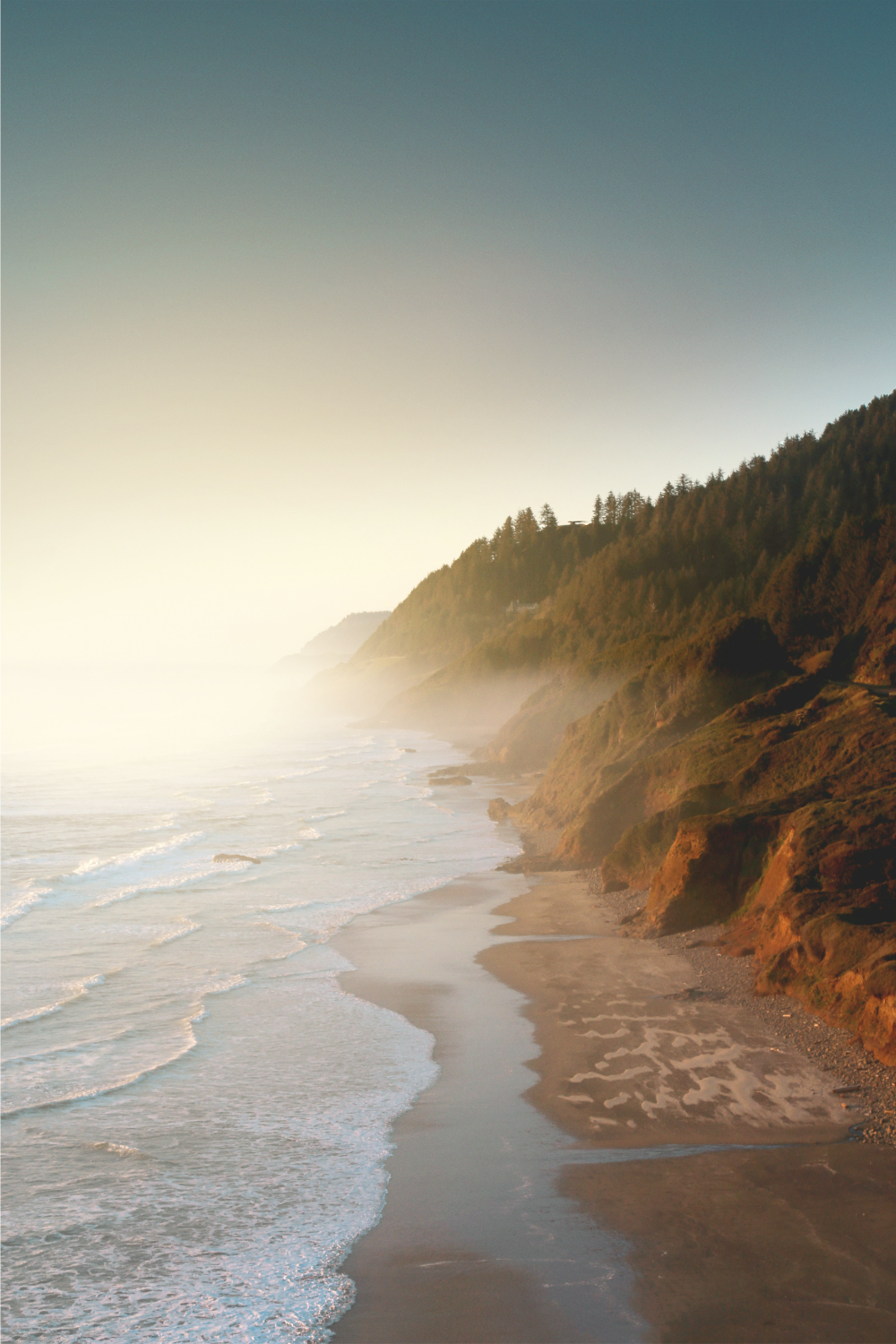 Oregon Coastline photo at sunrise