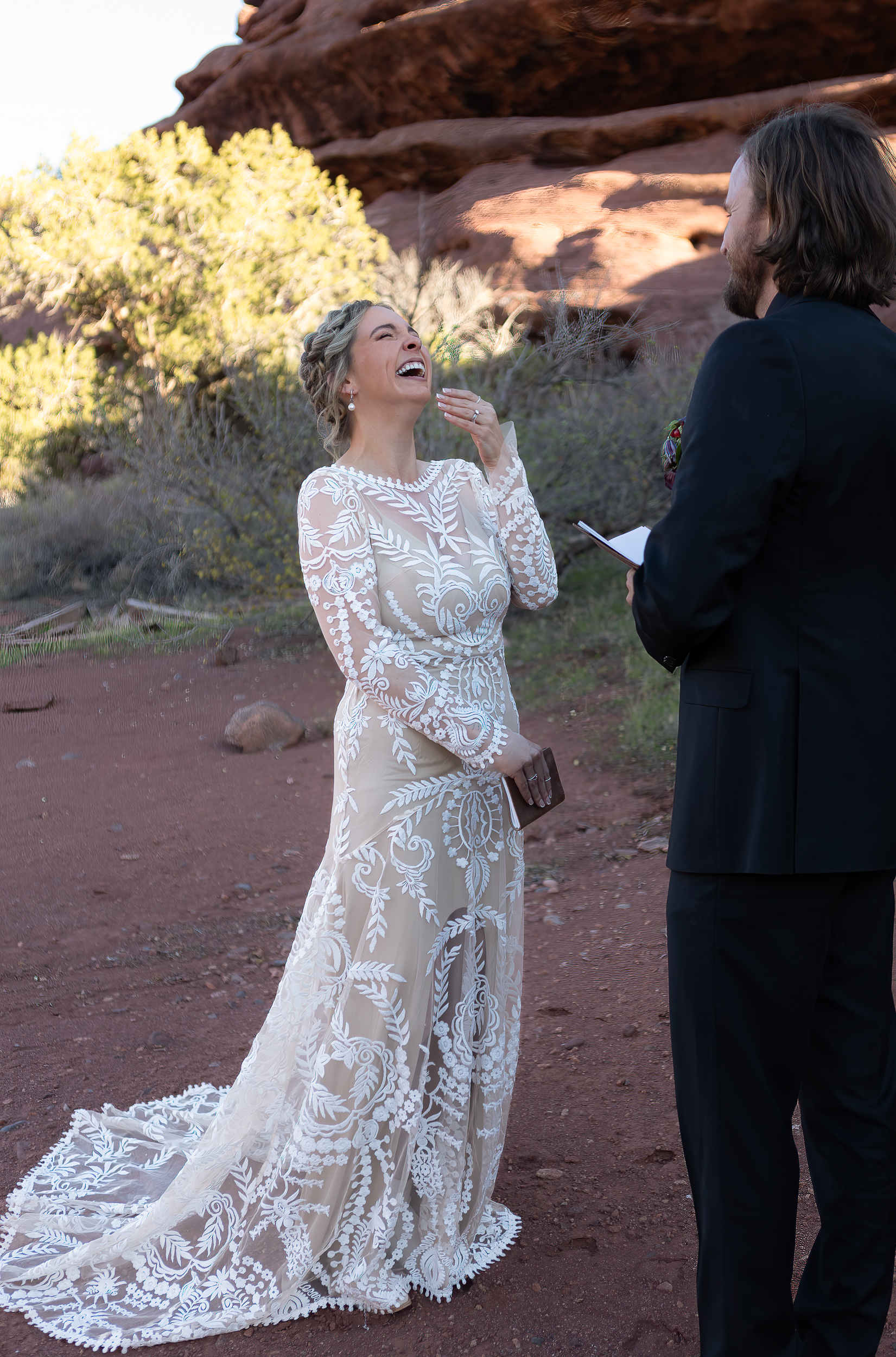 laughing hard at vows