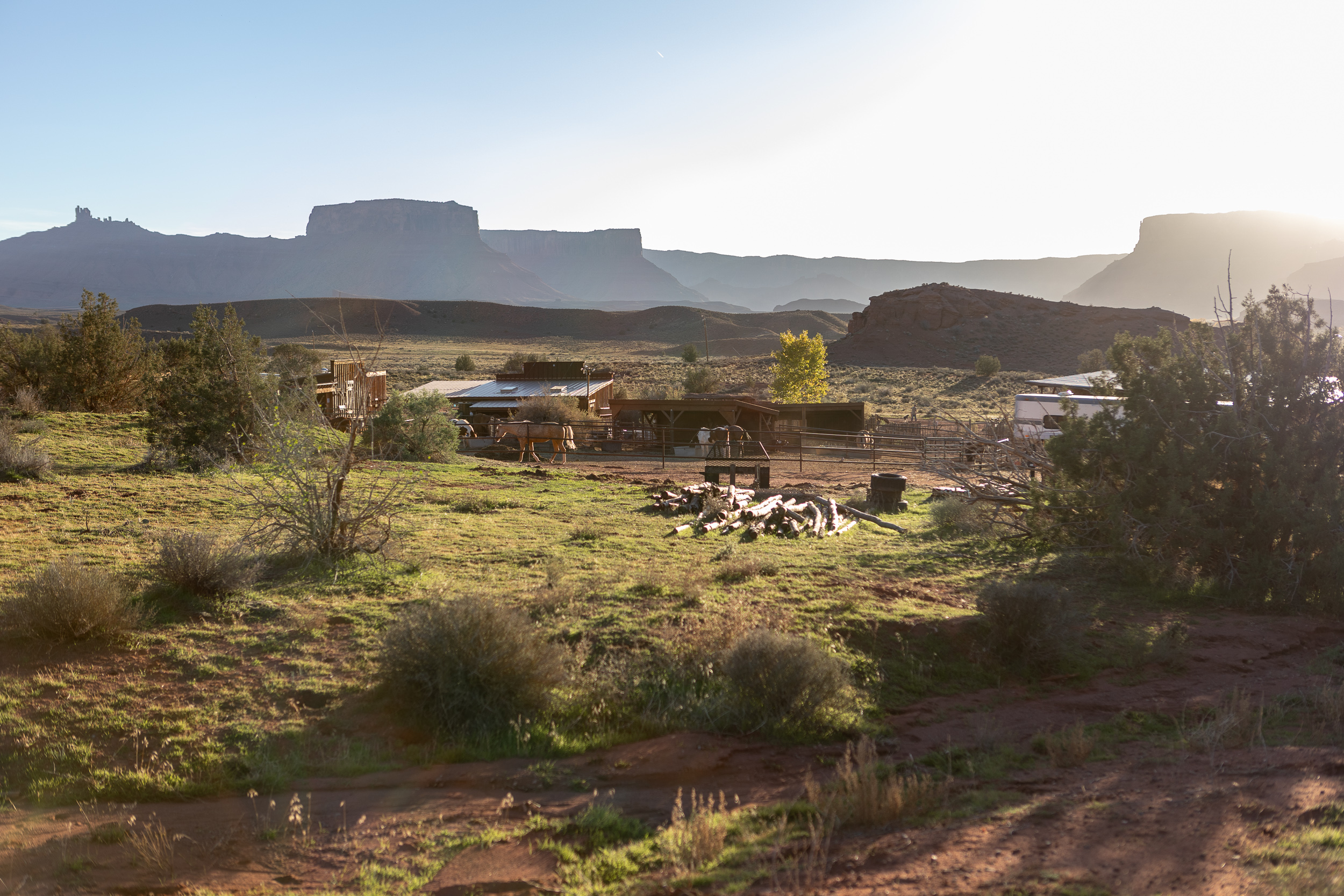wide angle of entire ranch