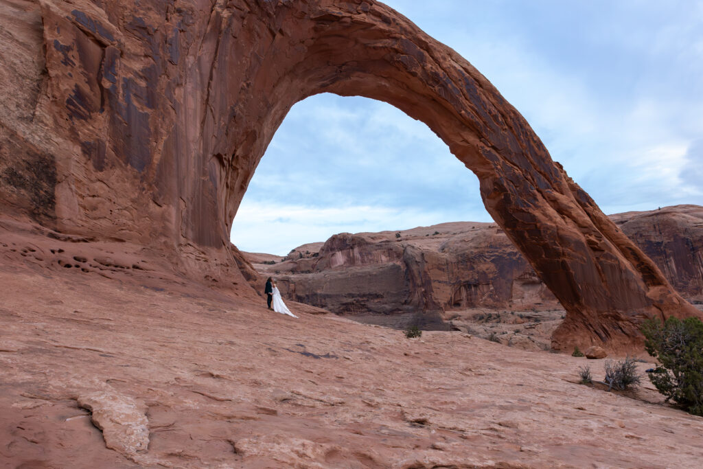 Moab elopement ceremony on BLM land