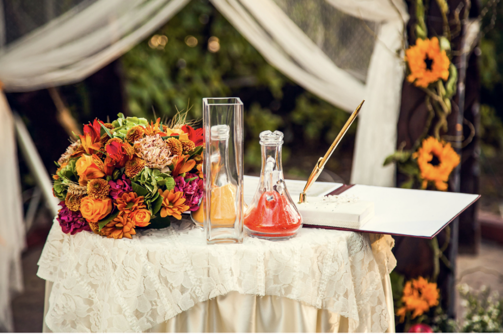 using a ritual like the sand pour is a good way to include your family in elopement day